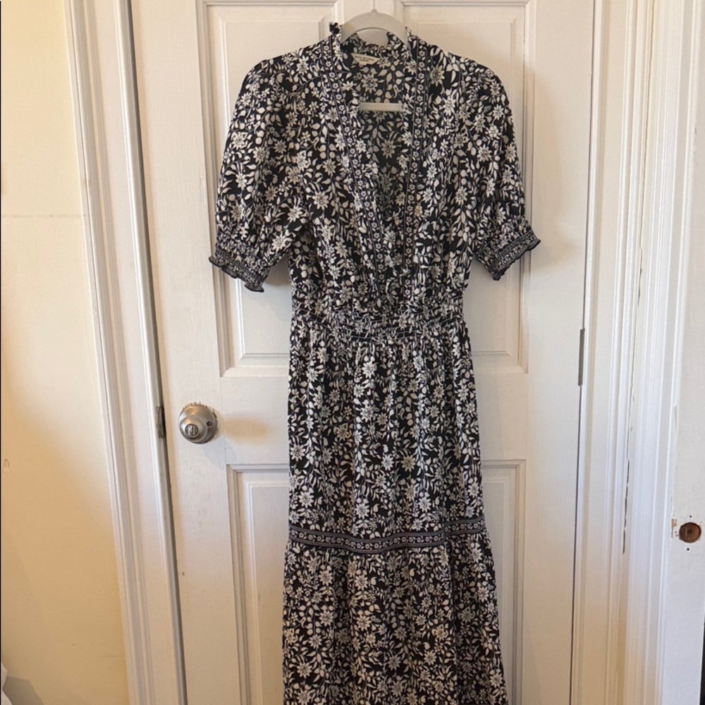 Max Studio Black and White Floral Maxi Dress